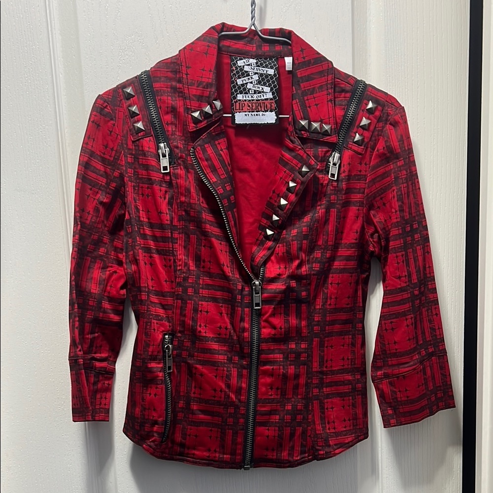 Lip Service Red Plaid Women's Jacket